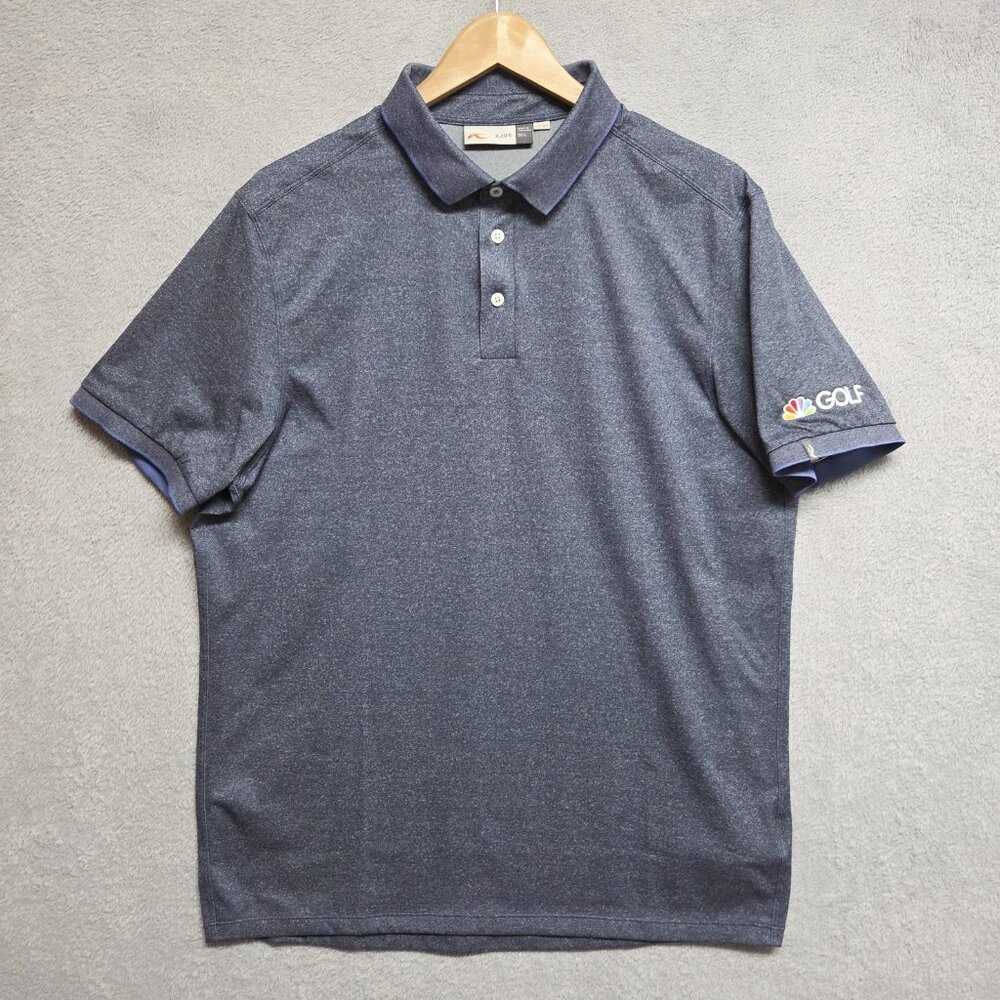 Kjus Shirt Mens 52 Large Blue Silvan Primeflex Polo NBC GOLF Short Sleeve